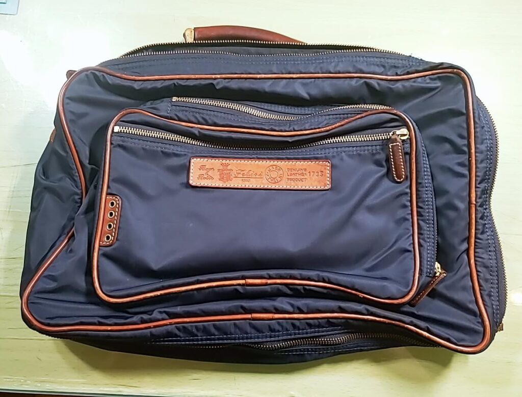 コルサ　フェリージ　ナイロンバッグ　ファスナー交換　カルテ